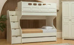 Load image into Gallery viewer, Bunk Bed With Storage Space β 3 Beds ( Off White )