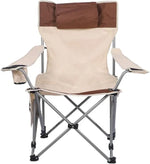 Load image into Gallery viewer, Camping Chair, Foldable Chair with Armrests and Adjustable Backrest, Portable Picnic Chair with Cup Holder & Head Pillow-GCC Home Center