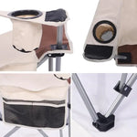 Load image into Gallery viewer, Camping Chair, Foldable Chair with Armrests and Adjustable Backrest, Portable Picnic Chair with Cup Holder & Head Pillow-GCC Home Center
