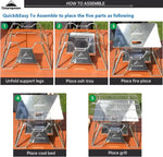 Load image into Gallery viewer, camping moon Portable Foldable Stainless Steel Bbq Charcoal Grill (MT-2)