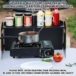 Load image into Gallery viewer, Camping Stove Windshield with Storage Bag | 4 Plates Aluminum Folding Windscreen | Outdoor Cooking