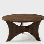 Load image into Gallery viewer, Carson 36″ Tri Leg Coffee Table, Dark Walnut Finish | 3-Leg Design