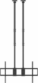 Load image into Gallery viewer, Ceiling TV Mount for 60"β100" TVs, Heavy-Duty Double Rod Ceiling TV Stand, Height Adjustable, Supports up to 120kg, Max VESA 1000x600mm