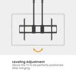 Load image into Gallery viewer, Ceiling TV Mount for 60"β100" TVs, Heavy-Duty Double Rod Ceiling TV Stand, Height Adjustable, Supports up to 120kg, Max VESA 1000x600mm