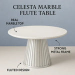 Load image into Gallery viewer, Celesta Modern Luxury Flute Design Round Dining Table
