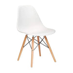 Load image into Gallery viewer, Chair with Walnut Wood Legs For Dining Room Chair Or Office, Lounge Chair Without Arms - White-GCC Home Center