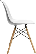 Load image into Gallery viewer, Chair with Walnut Wood Legs For Dining Room Chair Or Office, Lounge Chair Without Arms - White-GCC Home Center
