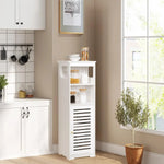 Load image into Gallery viewer, CITLOW Bathroom Waterproof Cabinet,White Floor Standing Storage Cabinet Home StorageFurniture Shelf,Suitable for Toilet Bedroom Kitchen Living Room,75x22x20cm