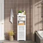 Load image into Gallery viewer, CITLOW Bathroom Waterproof Cabinet,White Floor Standing Storage Cabinet Home StorageFurniture Shelf,Suitable for Toilet Bedroom Kitchen Living Room,75x22x20cm