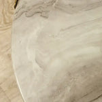 Load image into Gallery viewer, Coffee & Side Table Set ā Sintered Stone & Brushed Gold / Faux Marble & Coffee Brown Base