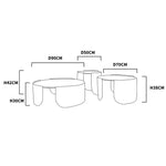 Load image into Gallery viewer, Coffee & Side Table Set ā Sintered Stone & Brushed Gold / Faux Marble & Coffee Brown Base