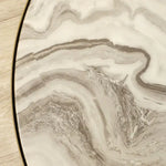 Load image into Gallery viewer, Coffee & Side Table Set ā Sintered Stone & Brushed Gold / Faux Marble & Coffee Brown Base