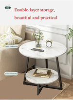 Load image into Gallery viewer, Coffee Table, Bedside End Table, Lamp Table for Living Room Bedroom - White & Gold-GCC Home Center