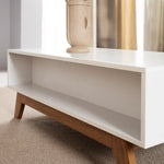 Load image into Gallery viewer, Coffee Table with 2 Storage Drawers - White & Oak Wooden