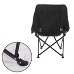 Load image into Gallery viewer, Comfortable Moon Black Chair with Cup Holder for Camping