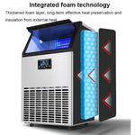 Load image into Gallery viewer, Commercial Ice Maker Machine 55kg 68kg 80kg/24h,Out of Ice 36 45 66 Pieces,Large Ice Machine,Self Cleaning,Ice Storage: 15kg/1580 Pieces,For Families, Restaurants, Bars,55KG