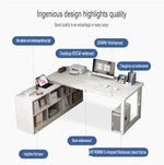 Load image into Gallery viewer, Computer and Multifunction Table Home Office Workstation 120 CM with 3 Drawers