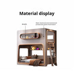 Load image into Gallery viewer, COOLBABY ZLJ1121 Space Capsule Bunk Bed with High Guardrails(LED light strips need to be matched by yourself)