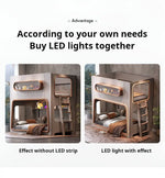 Load image into Gallery viewer, COOLBABY ZLJ1121 Space Capsule Bunk Bed with High Guardrails(LED light strips need to be matched by yourself)