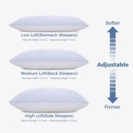 Load image into Gallery viewer, Cooling Memory Foam Pillows (Pack of 2) - Adjustable Height, Double-Sided Cooling & Comfort, CertiPUR-US Certified, Standard Size for All Sleepers-GCC Home Center