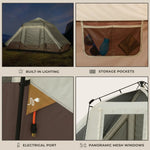 Load image into Gallery viewer, CORE 10 Person Lighted Instant Pyramid Tent 16' x 9'