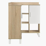 Load image into Gallery viewer, Corner Coffee Bar Cabinet With 2 Doors And 9 Shelves