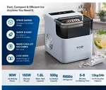 Load image into Gallery viewer, Countertop Ice Maker Machine β 12kg/24Hrs, 9 Bullet Cubes in 6-8 Mins, 1.6L Water Tank, 2 Ice Sizes (Small/Large), Portable Automatic Ice Maker with Scoop & Removable Basket β 165W Energy Efficient for Home, Kitchen, Office, RV, Camping & Bars
