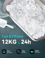 Load image into Gallery viewer, Countertop Ice Maker Machine,9 Bullet Ice Cubes Ready in 6 Mins,2 Ice Sizes, Self-Cleaning, Portable Ice Maker