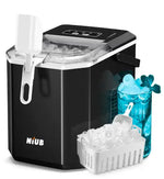 Load image into Gallery viewer, Countertop Ice Maker, Portable Ice Machine with Self-Cleaning Function, 9 Bullet Ice Cubes in 6 Mins, Includes Basket and Scoop, Ice Making Machine, Ideal for Home, Kitchen, Party, Travel, Camping, Bar