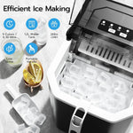 Load image into Gallery viewer, Countertop Ice Maker, Portable Ice Machine with Self-Cleaning Function, 9 Bullet Ice Cubes in 6 Mins, Includes Basket and Scoop, Ice Making Machine, Ideal for Home, Kitchen, Party, Travel, Camping, Bar