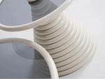 Load image into Gallery viewer, Cream Coffee Table Set – Tempered Glass & Painted Wood