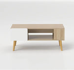Load image into Gallery viewer, Danube Home Adonia Coffee Table | Multifunctional Living Room Desk | Space Saving Center Table | Modern Design Furniture For Home, Living Room L 100 x W 53 x H 42 cm - Oak