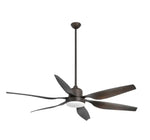 Load image into Gallery viewer, Dark Brown Ceiling Fan Ø 168CM Light Integrated And Remote Control Included