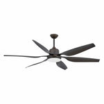 Load image into Gallery viewer, Dark Brown Ceiling Fan Ø 168CM Light Integrated And Remote Control Included