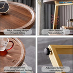 Load image into Gallery viewer, DAYONG 3-Tier End Table, Sofa Side Table, Movable Nightstand, Modern Corner Table, Tea Cabinet for Living Room, Bedroom, Office & Balcony, Easy to Assemble (Gold Frame)