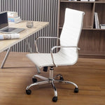 Load image into Gallery viewer, Desk Chairs High Back Office Chair Home Desk Chair Leather White Office Work Chair