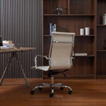 Load image into Gallery viewer, Desk Chairs High Back Office Chair Home Desk Chair Leather White Office Work Chair