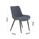 Load image into Gallery viewer, Diamond 6-Seater Dining Set – Black & Grey