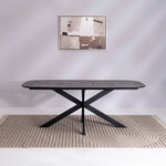 Load image into Gallery viewer, Diamond 6-Seater Dining Set – Black & Grey
