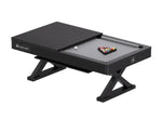 Load image into Gallery viewer, Dining Pool Table 8ft. with Dining Top ā Black Wood Grain Finish