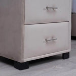 Load image into Gallery viewer, Double Drawer Night Stand β Velvet Grey (Beige)