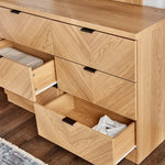 Load image into Gallery viewer, Dressing Table With 6-Drawer Dresser And Mirror, Vanity Table With Storage-GCC Home Center