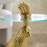 Load image into Gallery viewer, Eef Glass Top Accent Table | Modern Aluminum End Table (30.48x60.96 cm)
