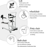 Load image into Gallery viewer, Electric Patient Lift Chair - 180° Split Seat, Shower & Commode Chair for Elderly & Disabled, 150KG Capacity