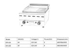 Load image into Gallery viewer, Electric Stainless Steel Tabletop Burger Griddle with Adjustable Temperature Control - Electric Tabletop