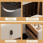 Load image into Gallery viewer, Elegant 120cm Smart Makeup Vanity Table with Wireless Charging, Tri-Color LED Mirror, and Slate Countertop-GCC Home Center