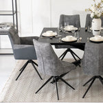 Load image into Gallery viewer, Elegant 8-Seater Dining Set β Black & Grey