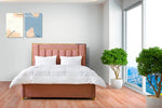 Load image into Gallery viewer, Elegant Bed With Solid Wood Frame