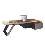 Load image into Gallery viewer, Elegant Executive Office Table with Ample Workspace and Storage Cabinets - Brown-GCC Home Center