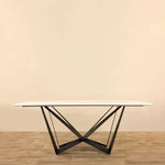 Load image into Gallery viewer, Elegant Faux Marble Dining Table